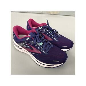 Brooks Women's Adrenaline GTS 22 Running Shoes - Navy/Yucca/Pink - Women's 9